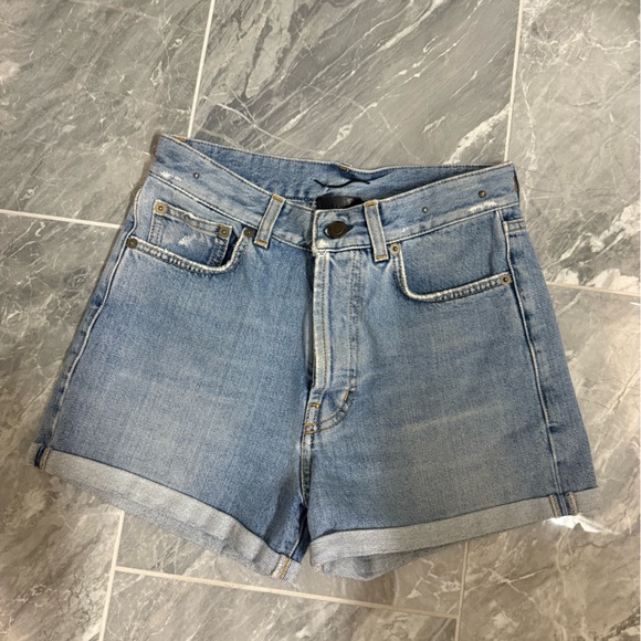 Yves Saint Laurent Blue Denim Women's Shorts Size 27 - Picture 1 of 6